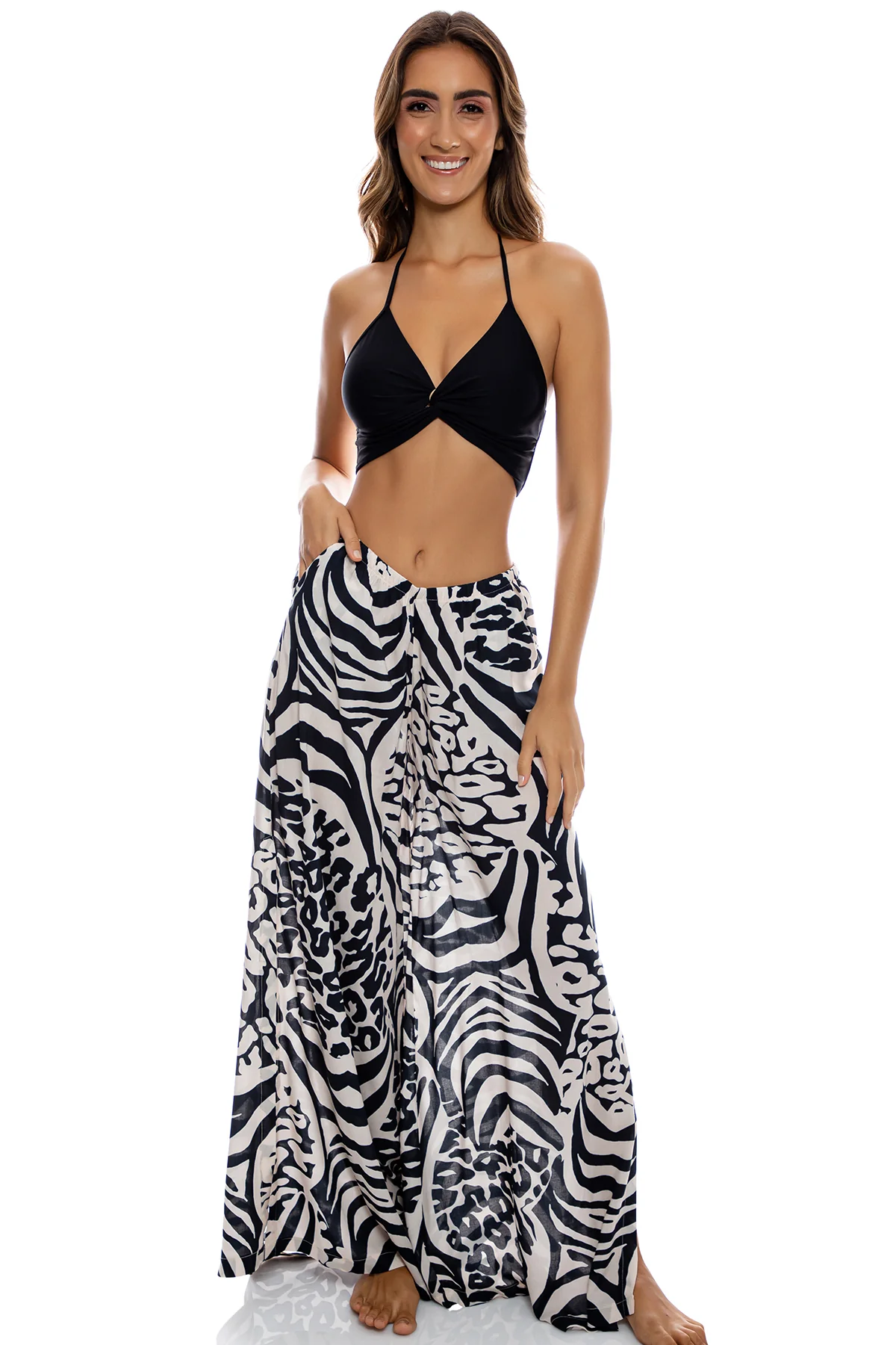 ALL THE SKINS - Open Sides Wide Leg Pant - Image 3