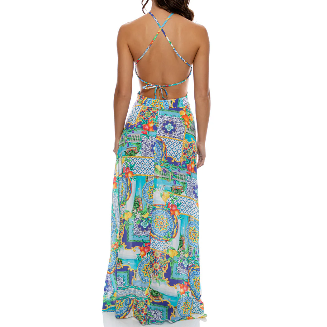 AMALFI - Halter Cut Out Dress - Image 2