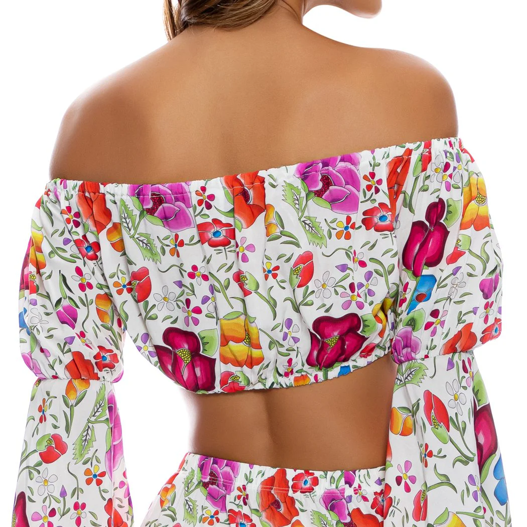 AMOR Y PLAYA - Off The Shoulder Flre Sleeve Top - Image 2