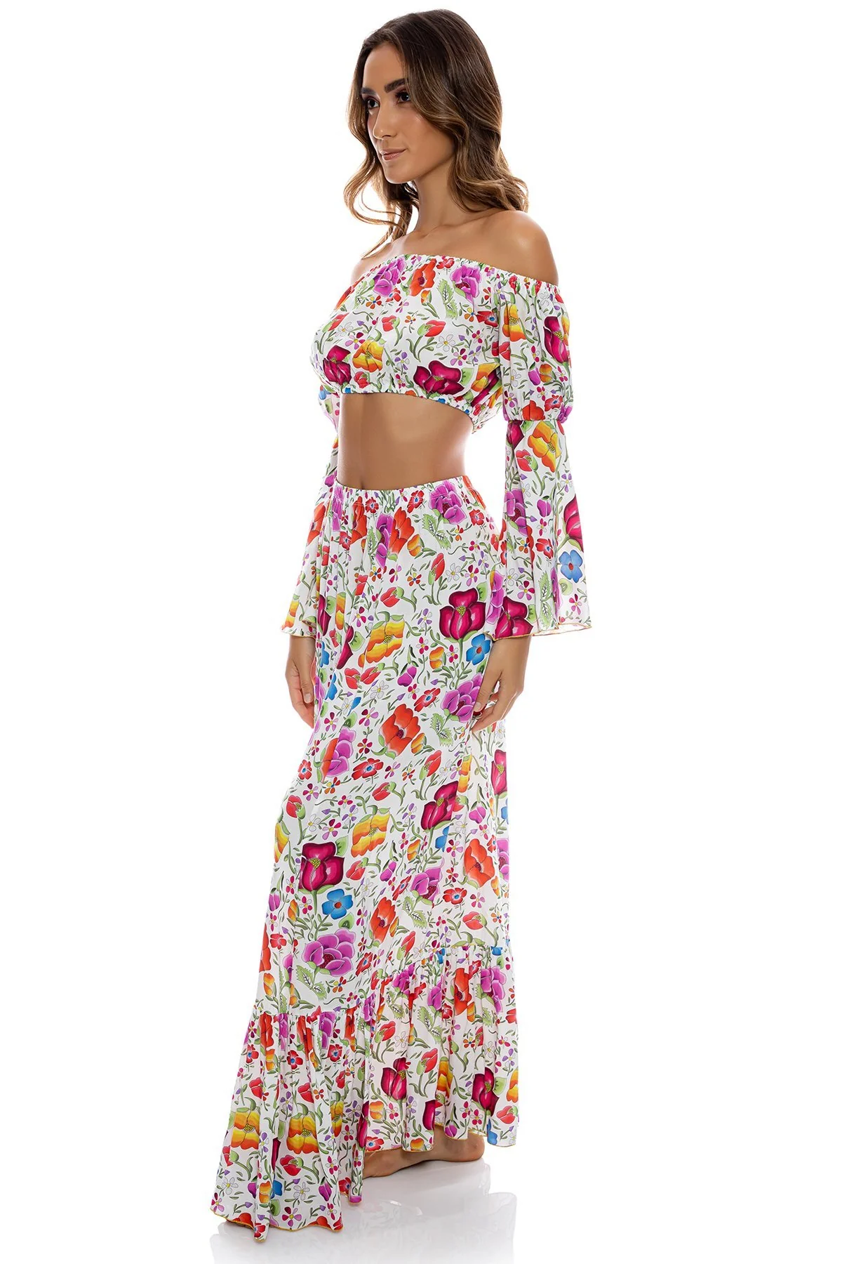 AMOR Y PLAYA - Ruffle Hem Maxi Skirt - Image 3
