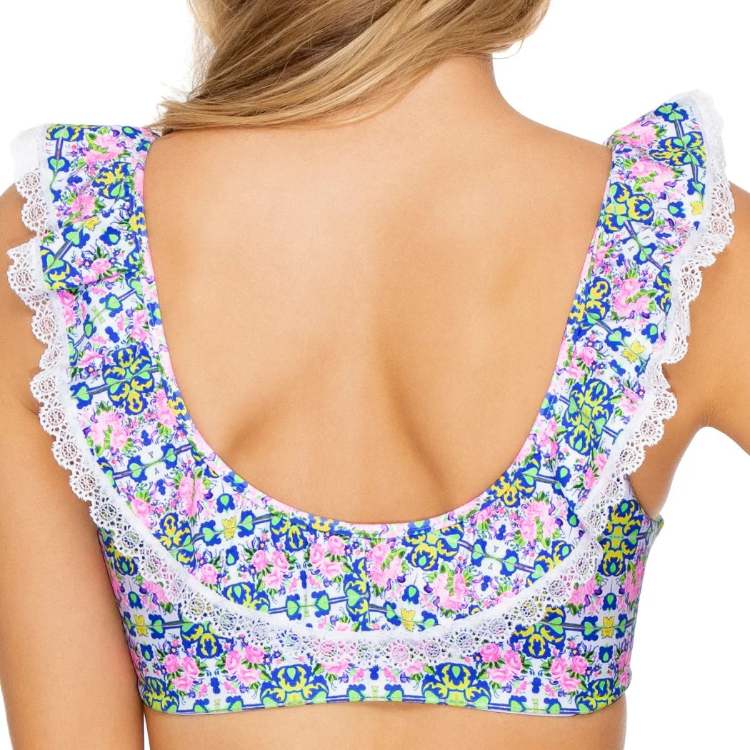 ANGEL FACE - Laced Up Ruffle Bralette - Image 2