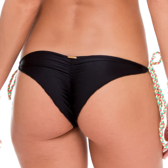 ATREVIDA - Wavy Ruched Back Brazilian Tie Side Bottom - Image 2