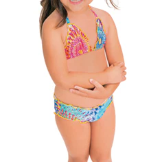 BAJO UN MISMO SOL T - Wavy Triangle Top Ruched Back Bikini