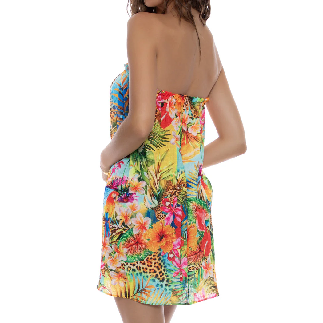 BIRDS OF PARADISE - Relaxed Strapless Mini Dress - Image 2
