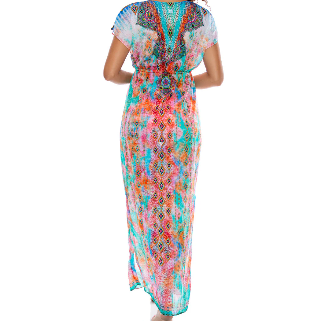 BOHO CHIC - Cap Sleeve Long Caftan - Image 2