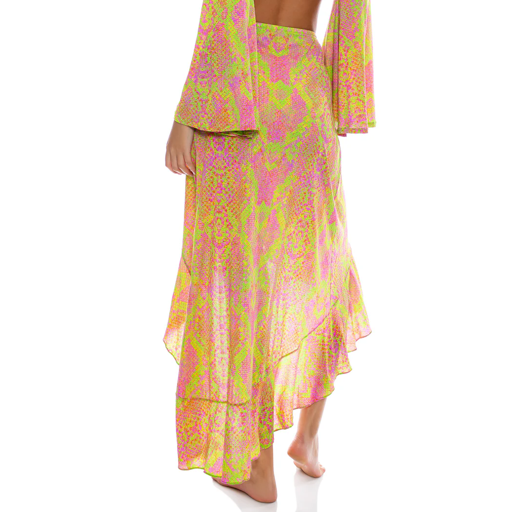 BORN TO BE WILD - Ruffle High Lo Slit Skirt - Image 2