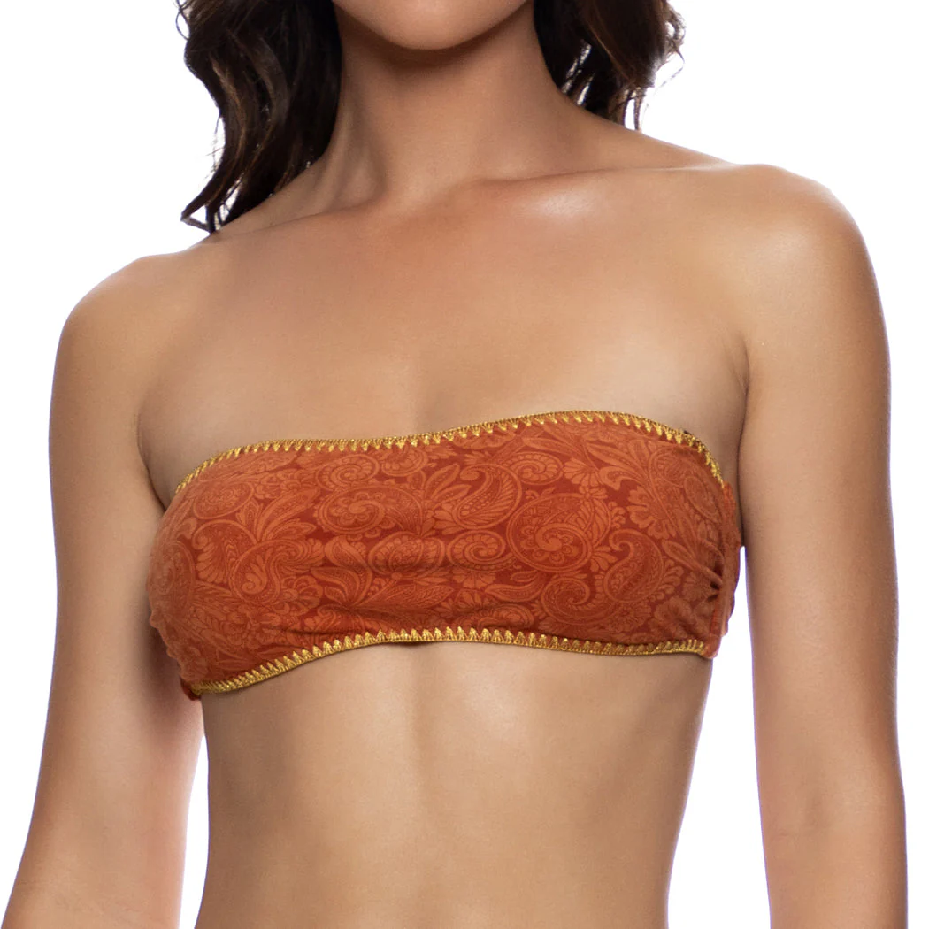 BUNGALOW BABE - Luxe Stitch Free Form Removable Strap Bandeau Top