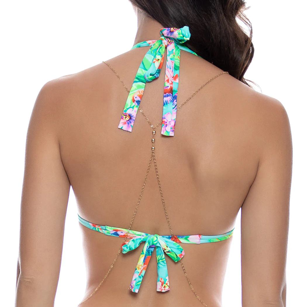 CARIBBEAN FANTASY - Wavy Triangle Halter Top - Image 2