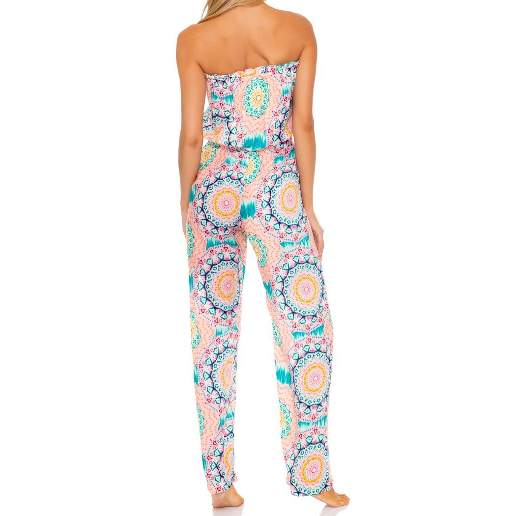 CARIBBEAN KISSES - Strapless Ruffle Jumpsuit - Image 2