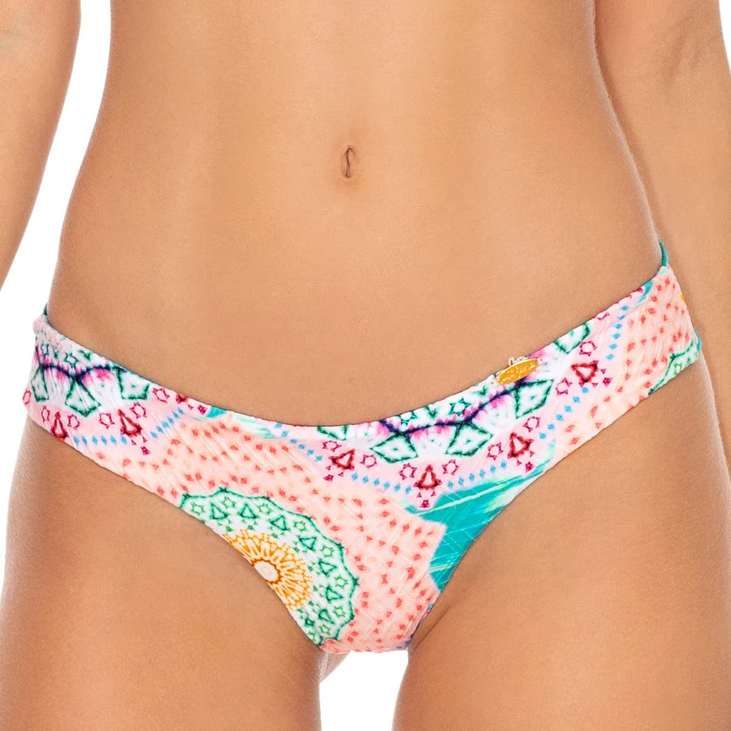 CARIBBEAN KISSES - Wavy Ruched Back Brazilian Bottom