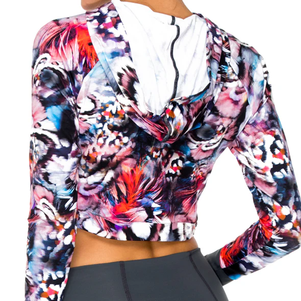 CIENFUEGOS - Grommet Cropped Hoodie Jacket - Image 2