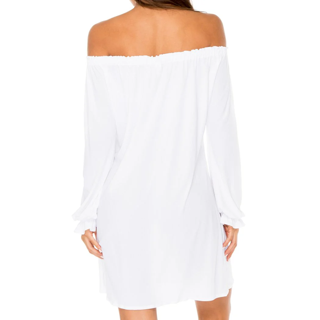 COSITA BUENA - Cuff Bell Sleeve Dress-WAC - Image 4