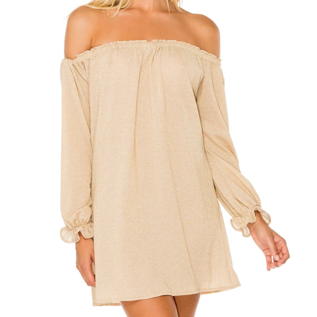 COSITA BUENA - Cuff Bell Sleeve Dress-WAC - Image 5