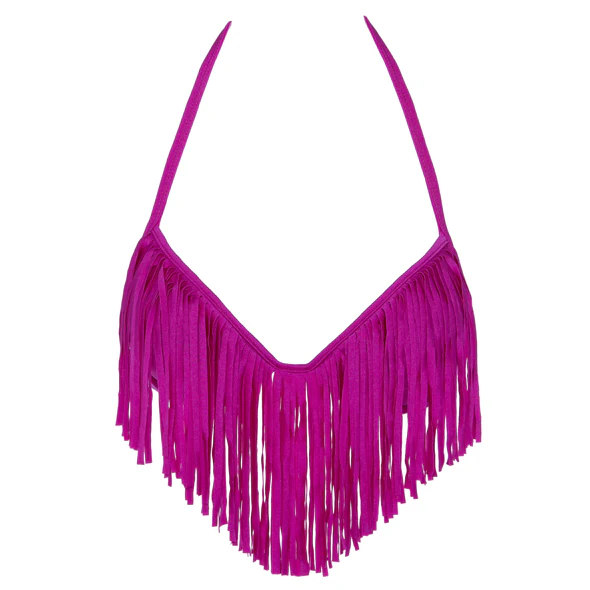 COSITA BUENA - Fringe Scoop Halter Top-LBC