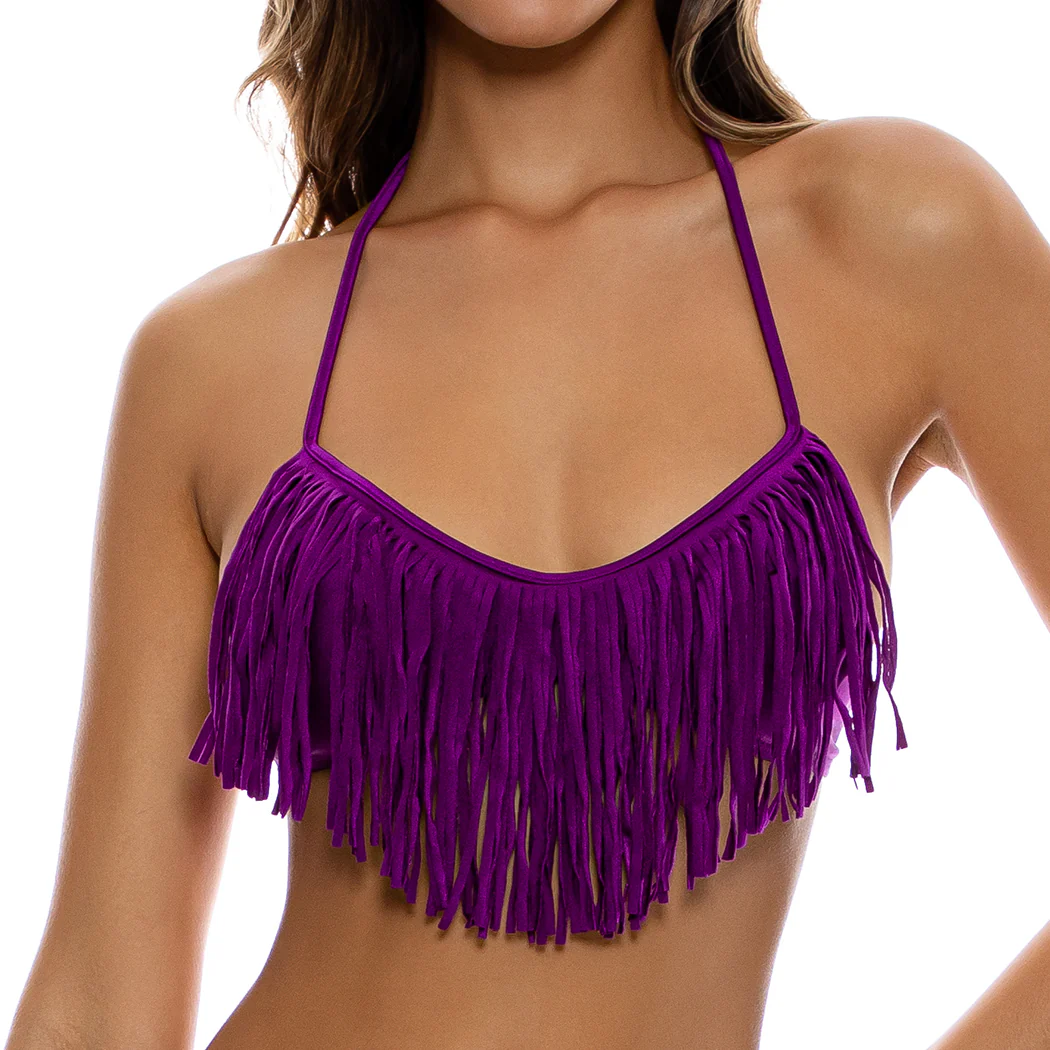 COSITA BUENA - Fringe Scoop Halter Top-LBC - Image 13