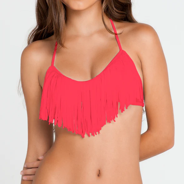 COSITA BUENA - Fringe Scoop Halter Top-LBC - Image 15