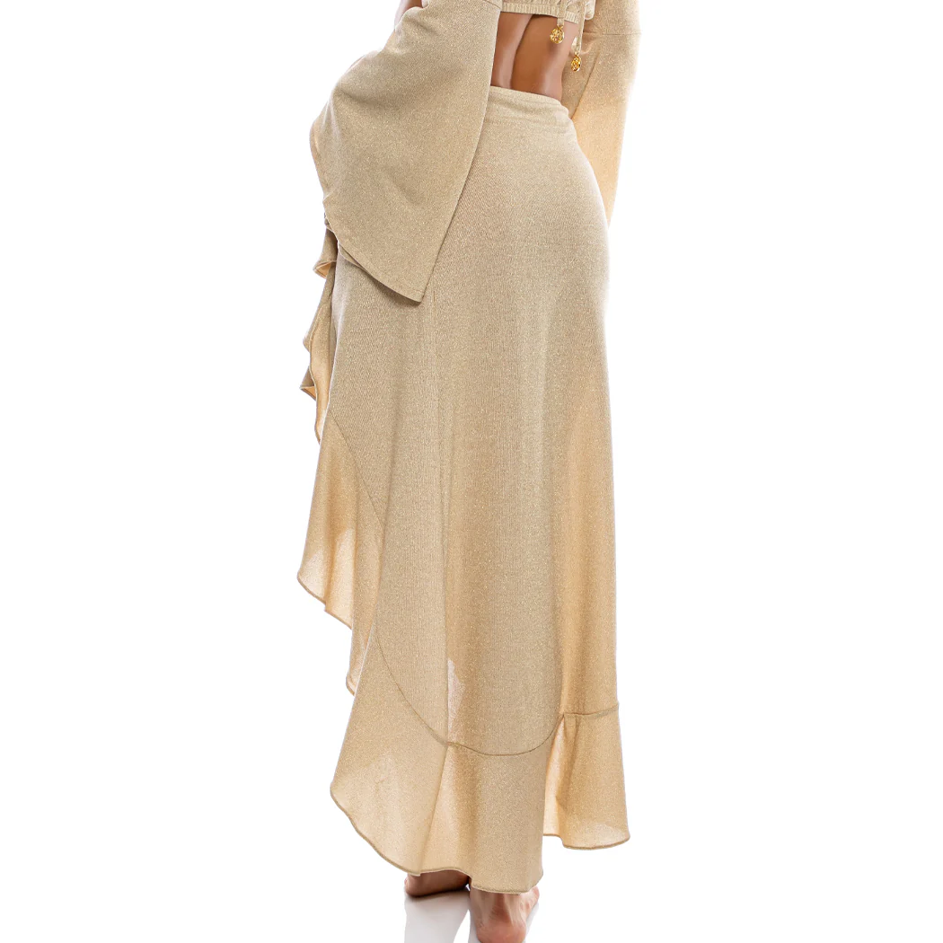 COSITA BUENA - Ruffle High Lo Slit Skirt-CLS - Image 6
