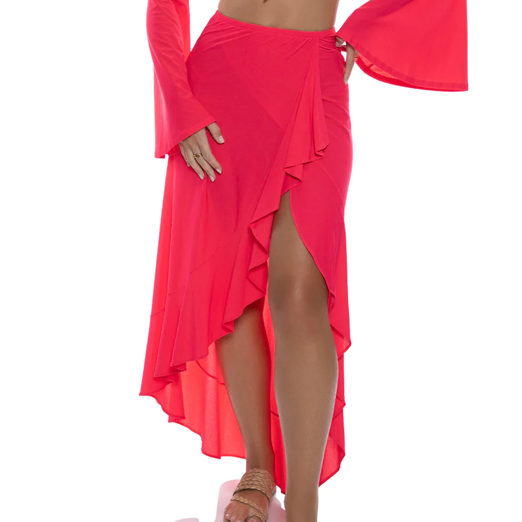 COSITA BUENA - Ruffle High Lo Slit Skirt-CLS - Image 9