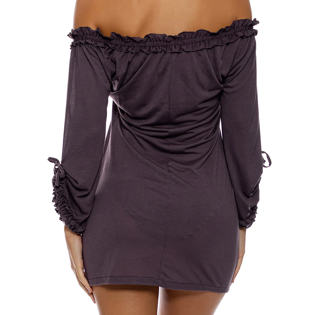 COSITA BUENA - Rufflev Neck Dress-13C - Image 6