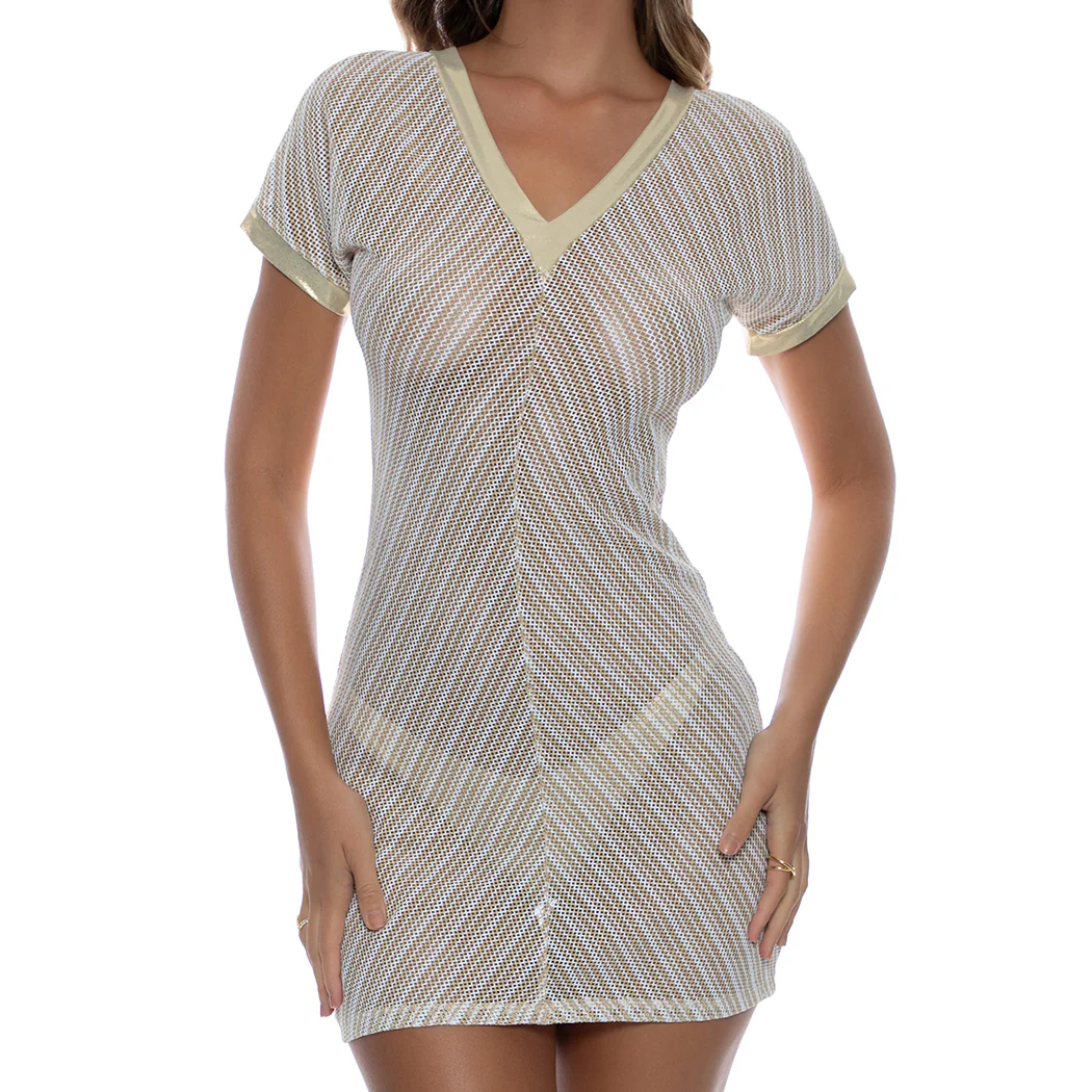 DESERT BABE - Vneck Bodycon Dress - Image 3