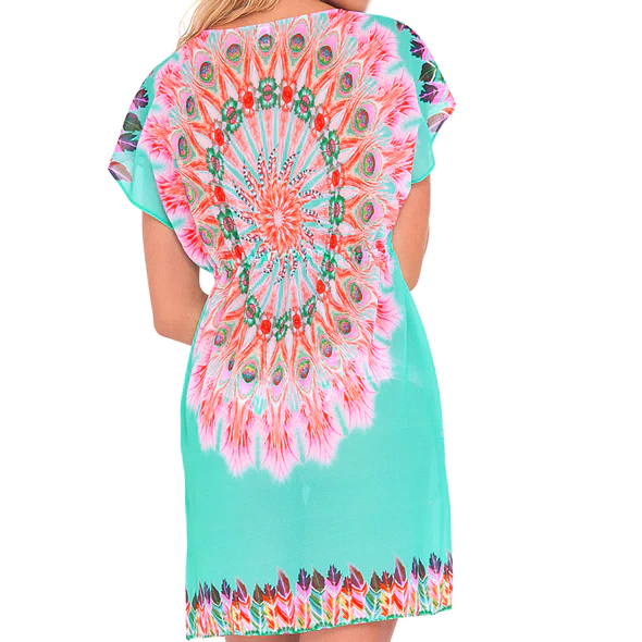 DREAM CATCHER - Cap Sleeve Short Caftan - Image 2