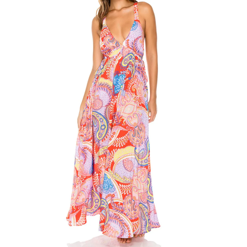 DYNASTY - V Neck Long Dress - Image 3