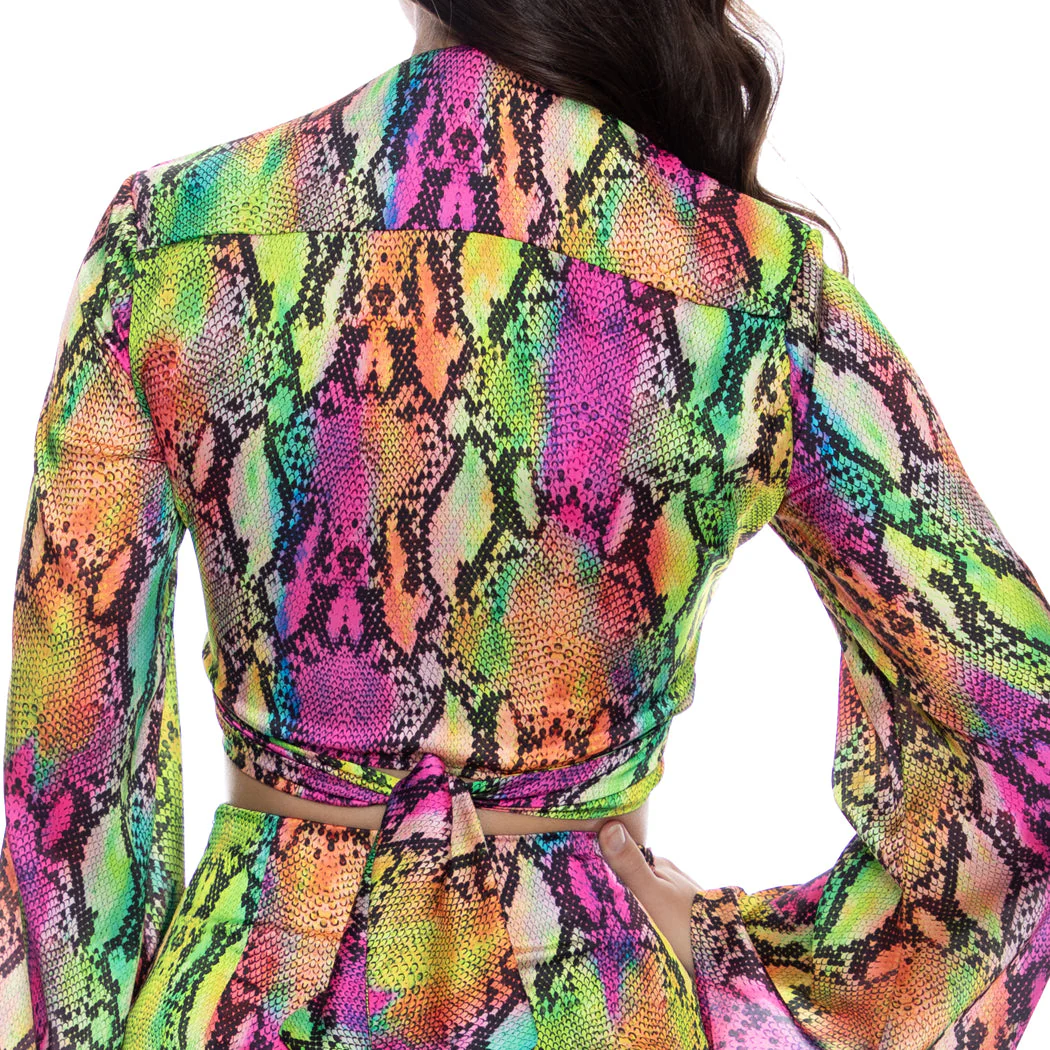 ELECTRIC SKIN - Cropped Tie Shirt - Image 4