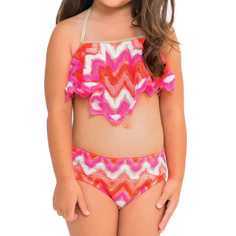 FLAMINGO BEACH T - Cascade Halter Top Ruched Back Bikini