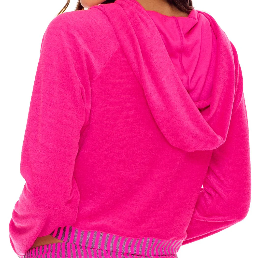 GLOW BABY GLOW - Hoodie Cut Out Cropped Jacket - Image 4