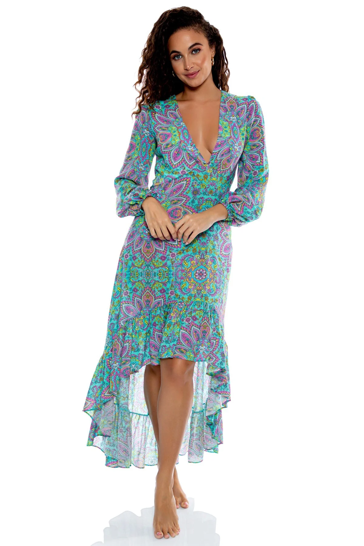 GROOVY LULI - Hi lo Long Sleeve Dress - Image 3