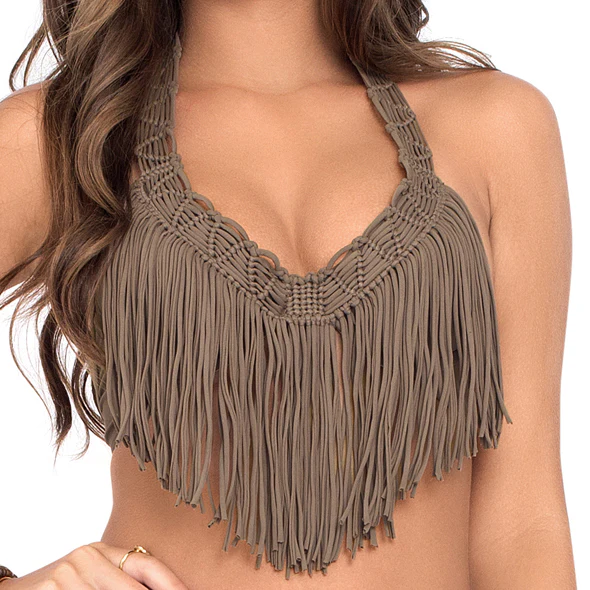 HEART OF A HIPPIE - Weave Fringed Underwire Top - Image 7