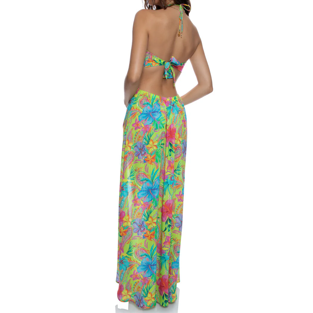 HIBISCUS DREAM - Bandeau Keyhole Long Dress - Image 2