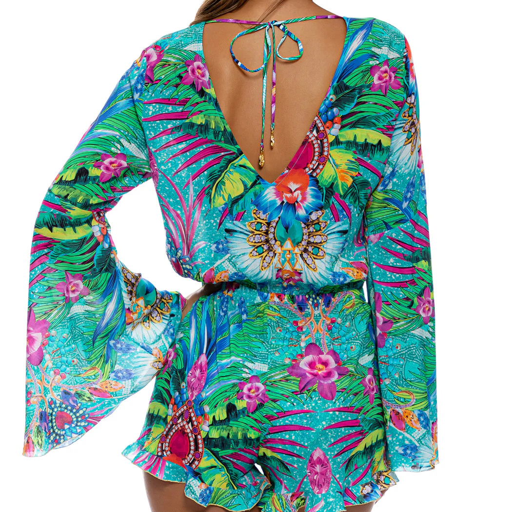 HIDDEN GEMS - Bell Sleeve Romper - Image 2