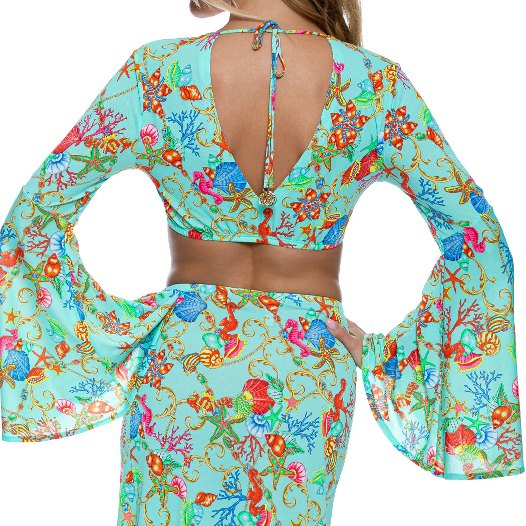 IL MARE - Bell Sleeve Crop Top - Image 4