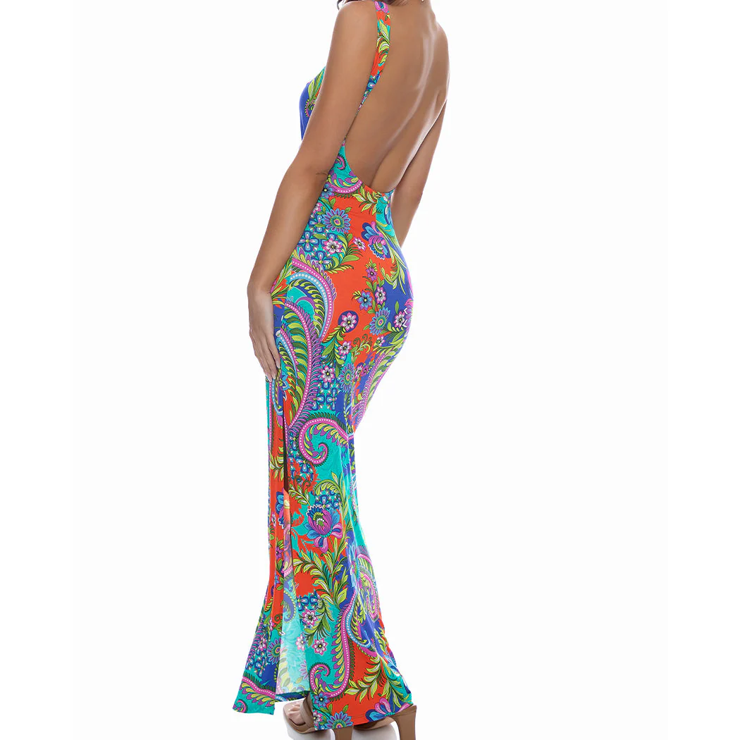 IN THE GROOVE - Drawstring Peek A Boo Maxi Dress - Image 2