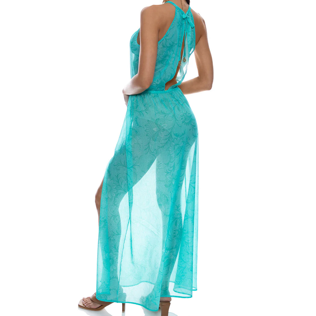IN THE GROOVE - Halter Keyhole Maxi Dress - Image 2