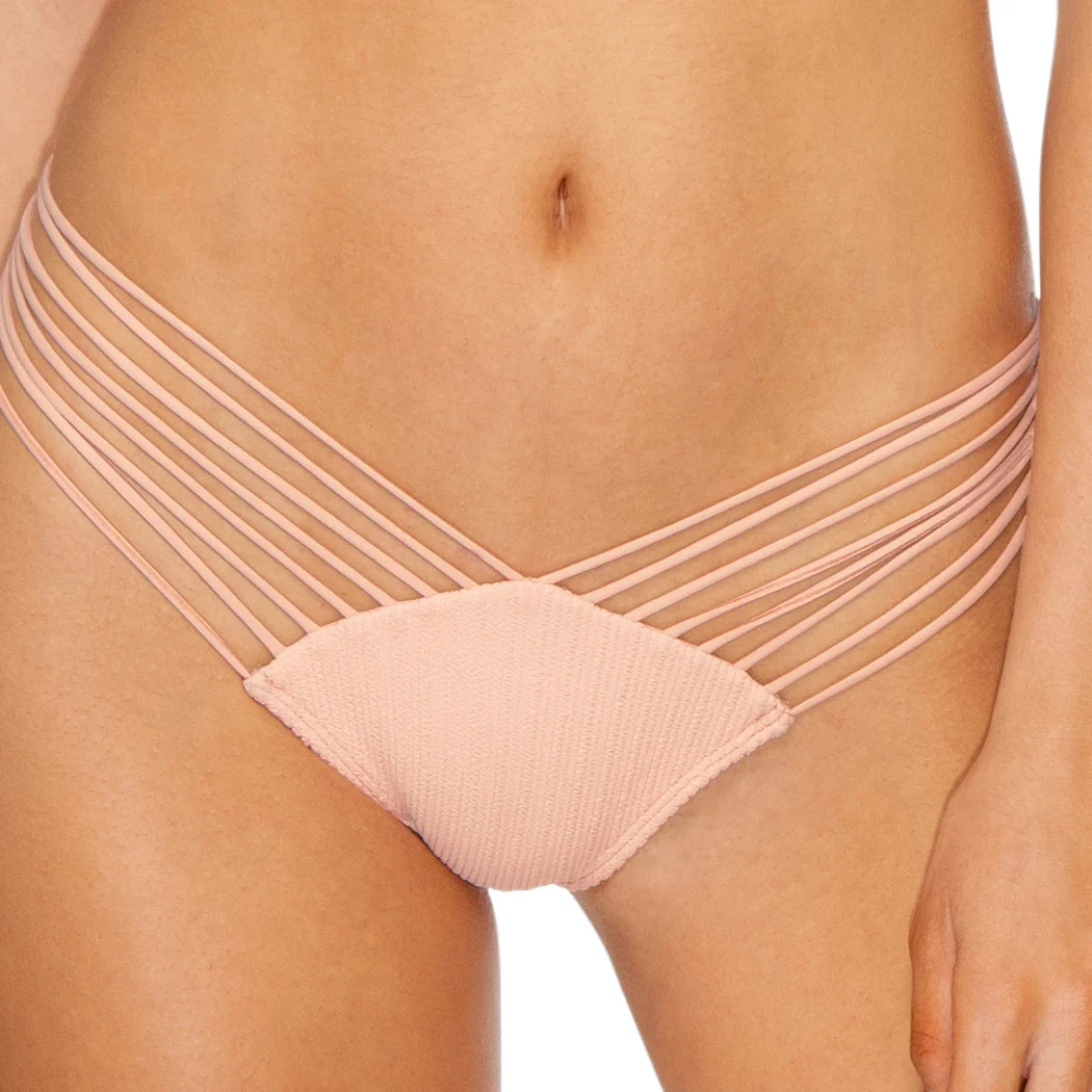 JAGGED BOMBSHELL - Strappy Brazilian Ruched Back Bottom - Image 3
