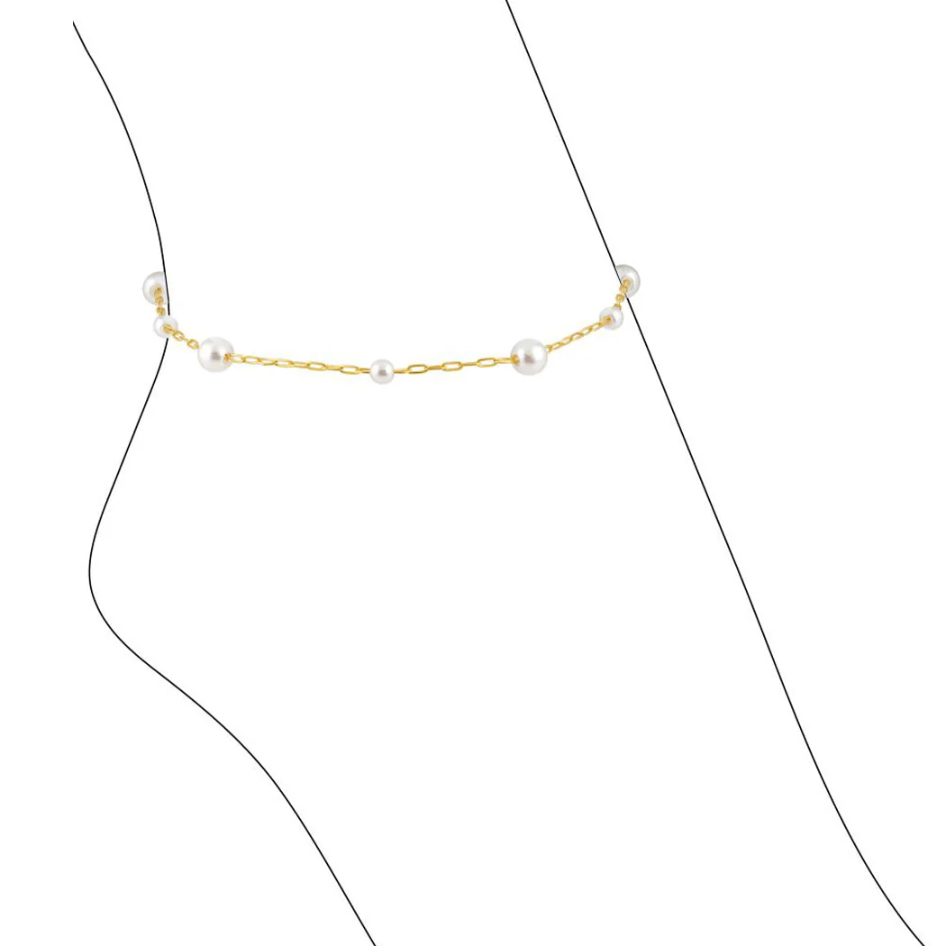 JEWELRY - Kalani Pearl Anklet-CLS
