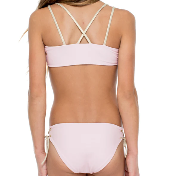 LA CORREDERA - Eyelets Lace Up Triangle Bikini - Image 2