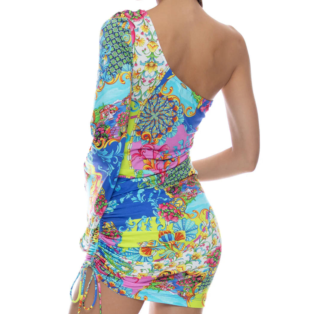 LA COSTA - One Shoulder Sleeve Adjustable Side Dress - Image 2