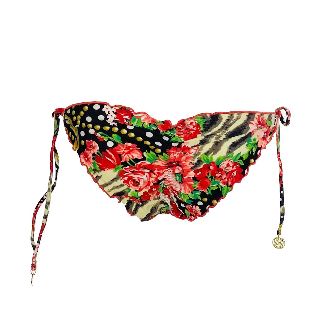 LA VIDA ES UN CARNAVAL - Wavy Ruched Back Tie Side Bottom - Image 2