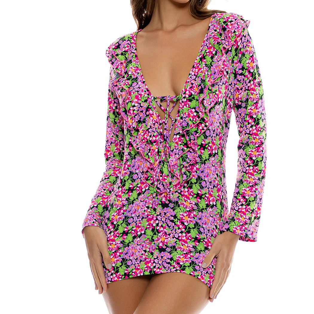 SEXY SEÑORITA - Long Sleeve Ruffle Top