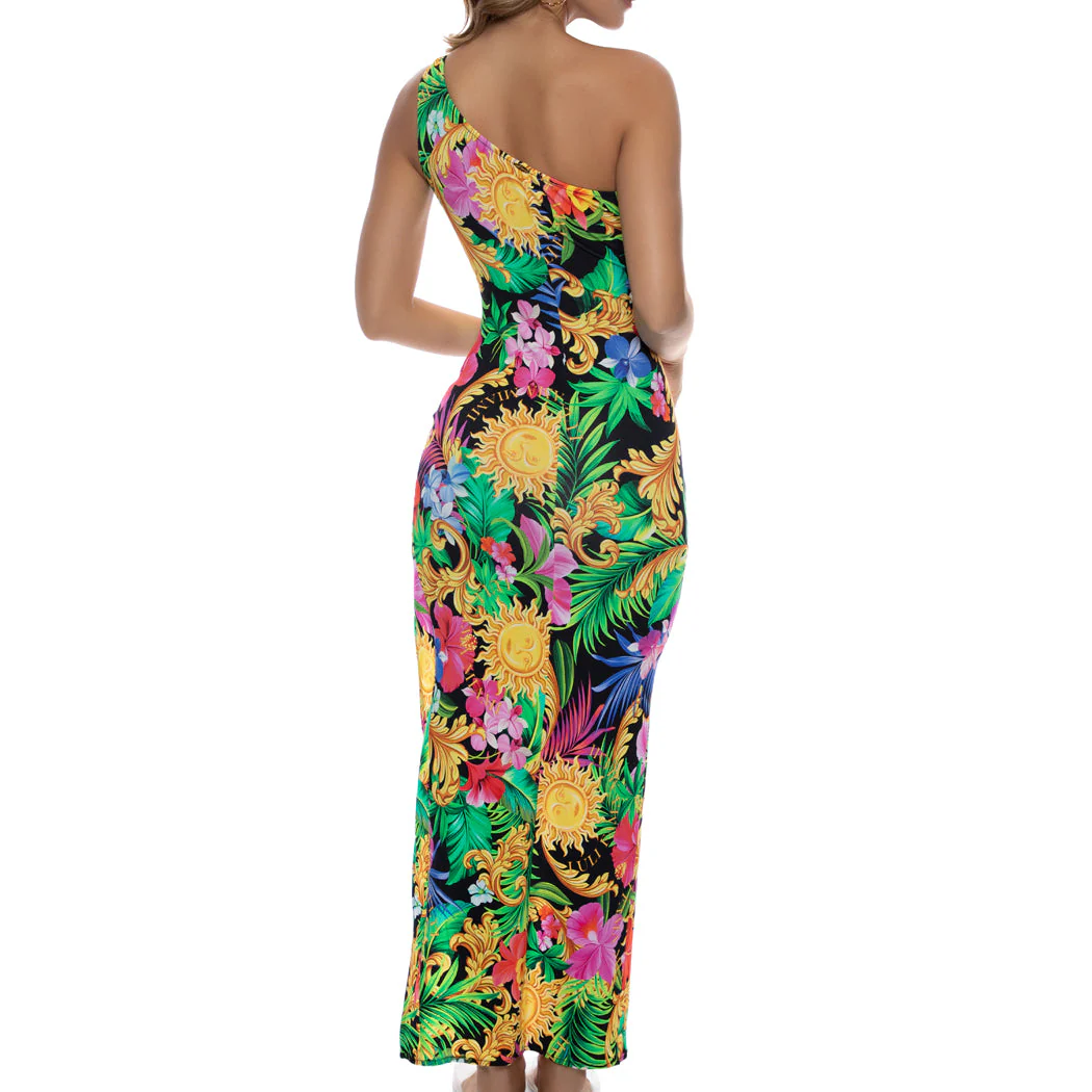 LOVE BY THE SUN - Asymmetrical Cut Out Maxi Dress - Image 2
