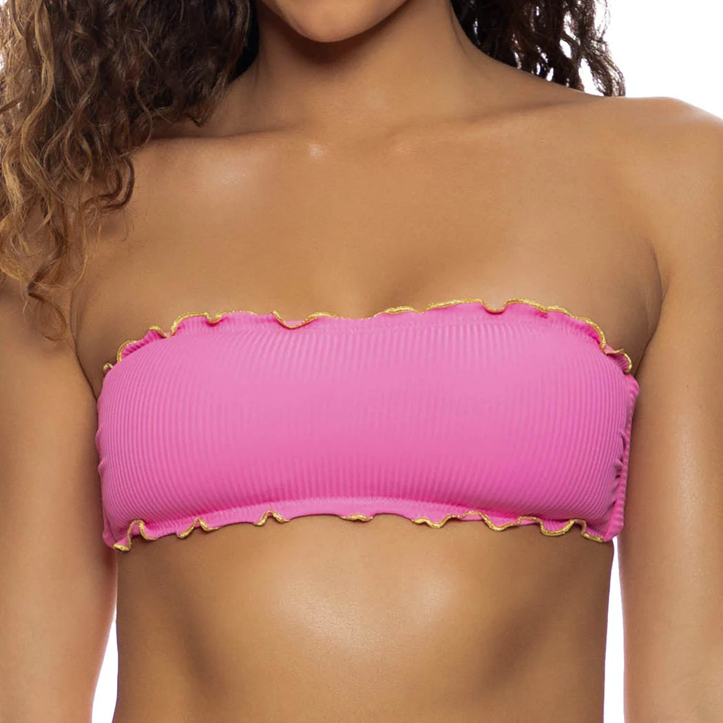 LULI ADORE - Wavy Luxe Stitch Free Form Bandeau Top - Image 5