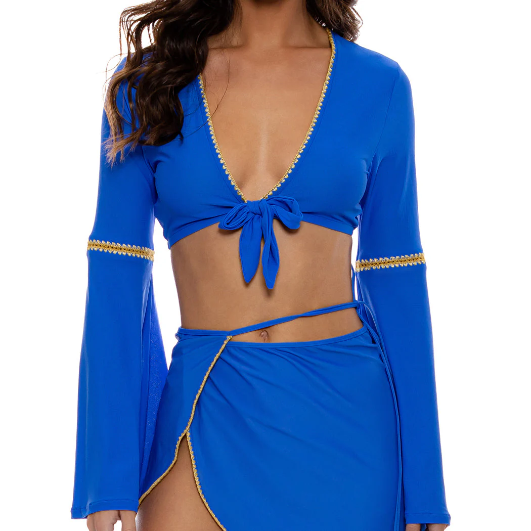 LULI CHIC - Bell Sleeve Crop Top - Image 5