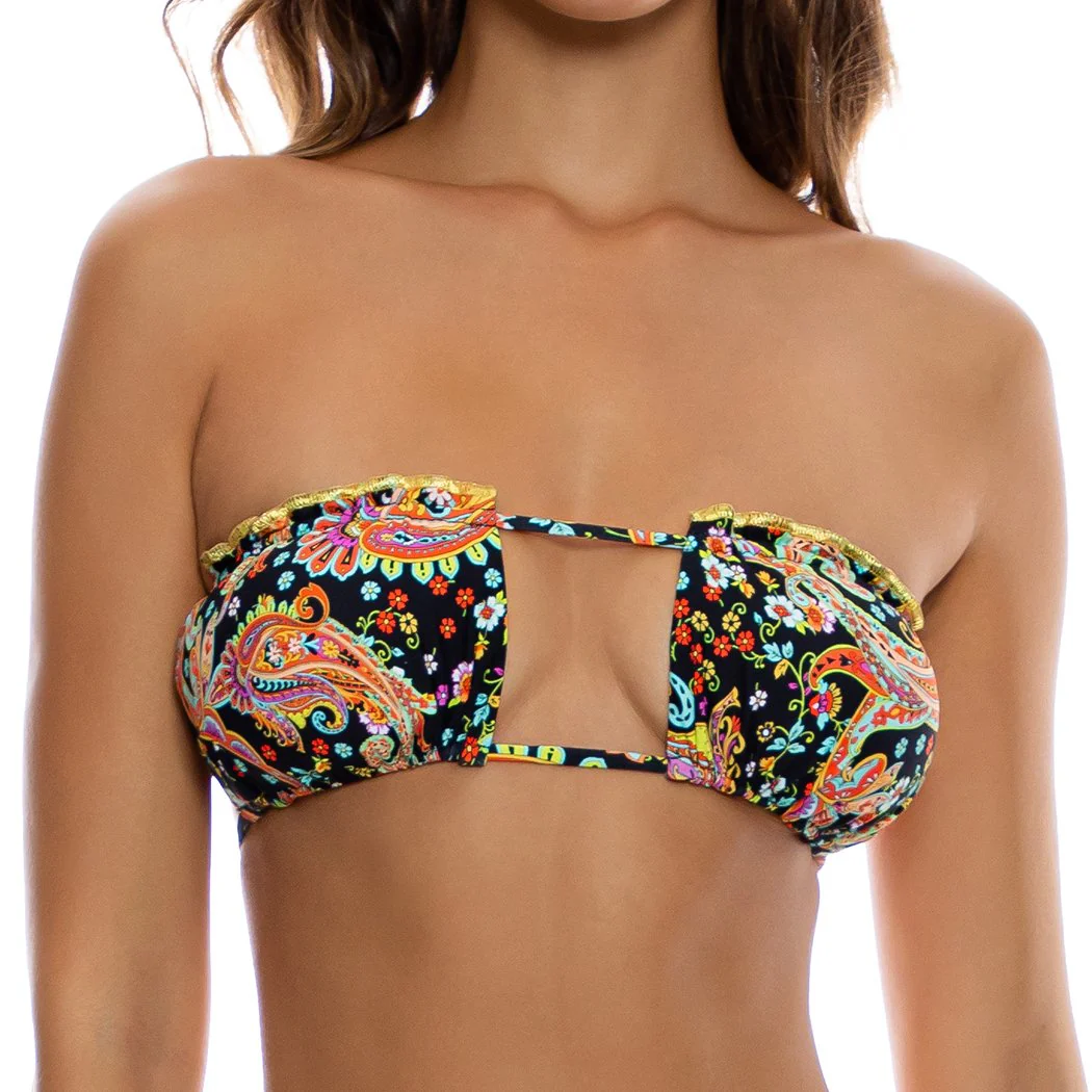 LULI GYPSY - Multiway Ruffled Scrunched Cup Bandeau