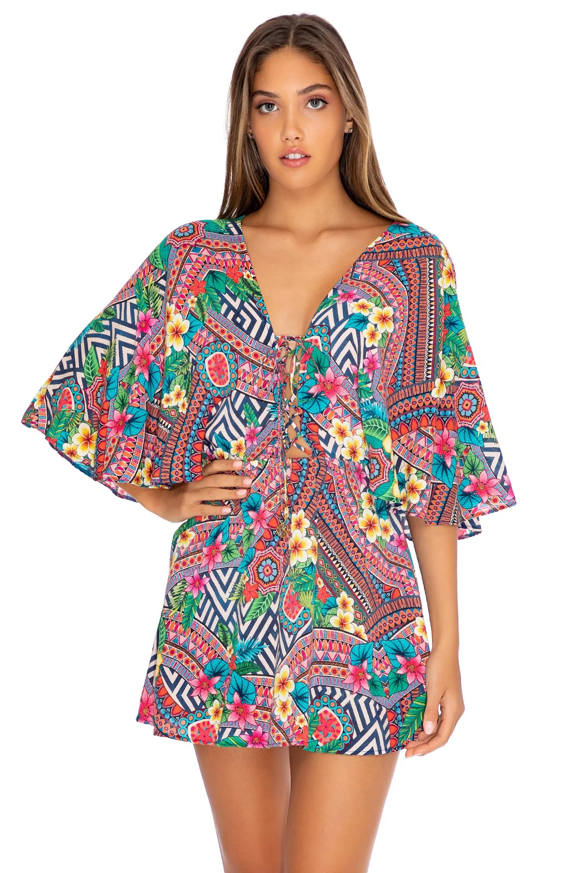 LULI TRIBE - Laced Up Short Dress - Image 3