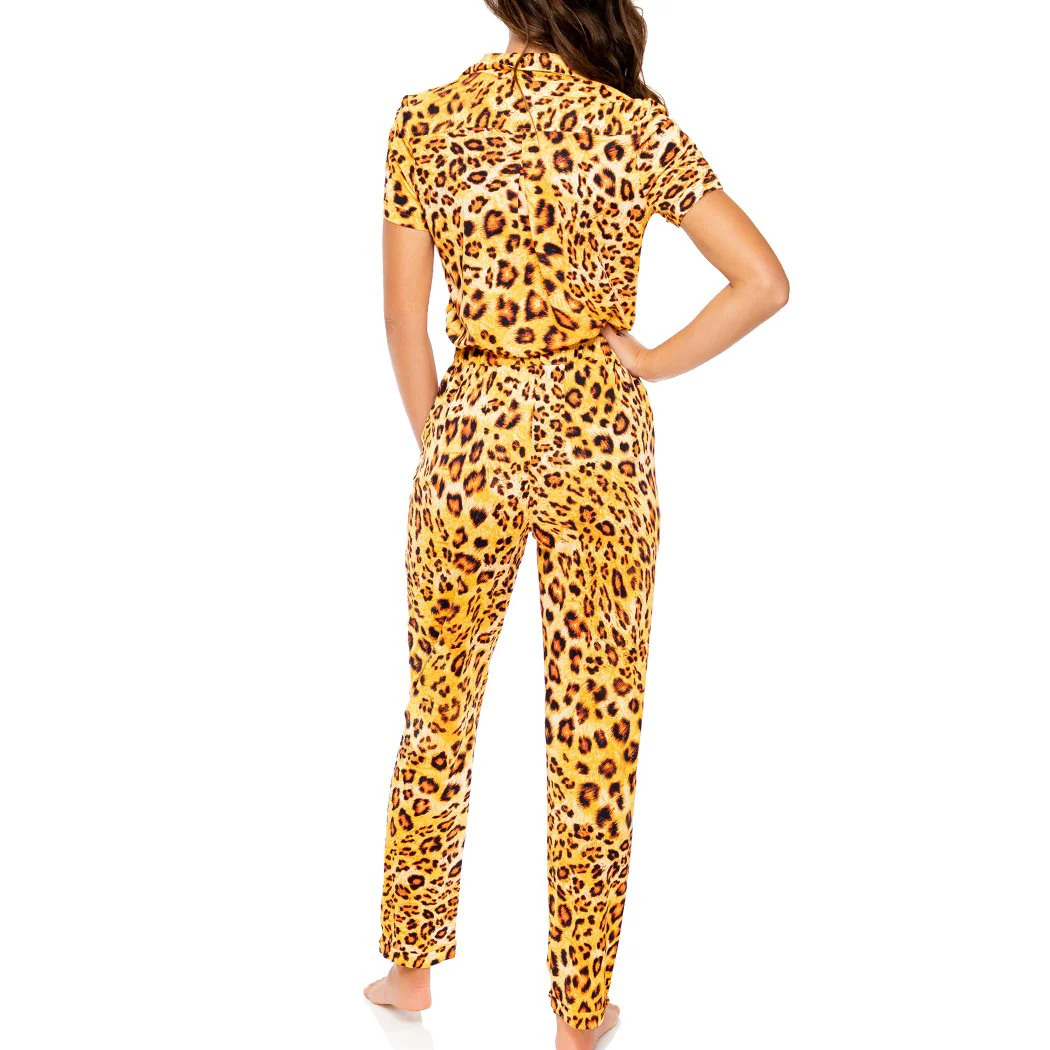 LULI WILD - Notch Collar Button Up Jumpsuit - Image 2