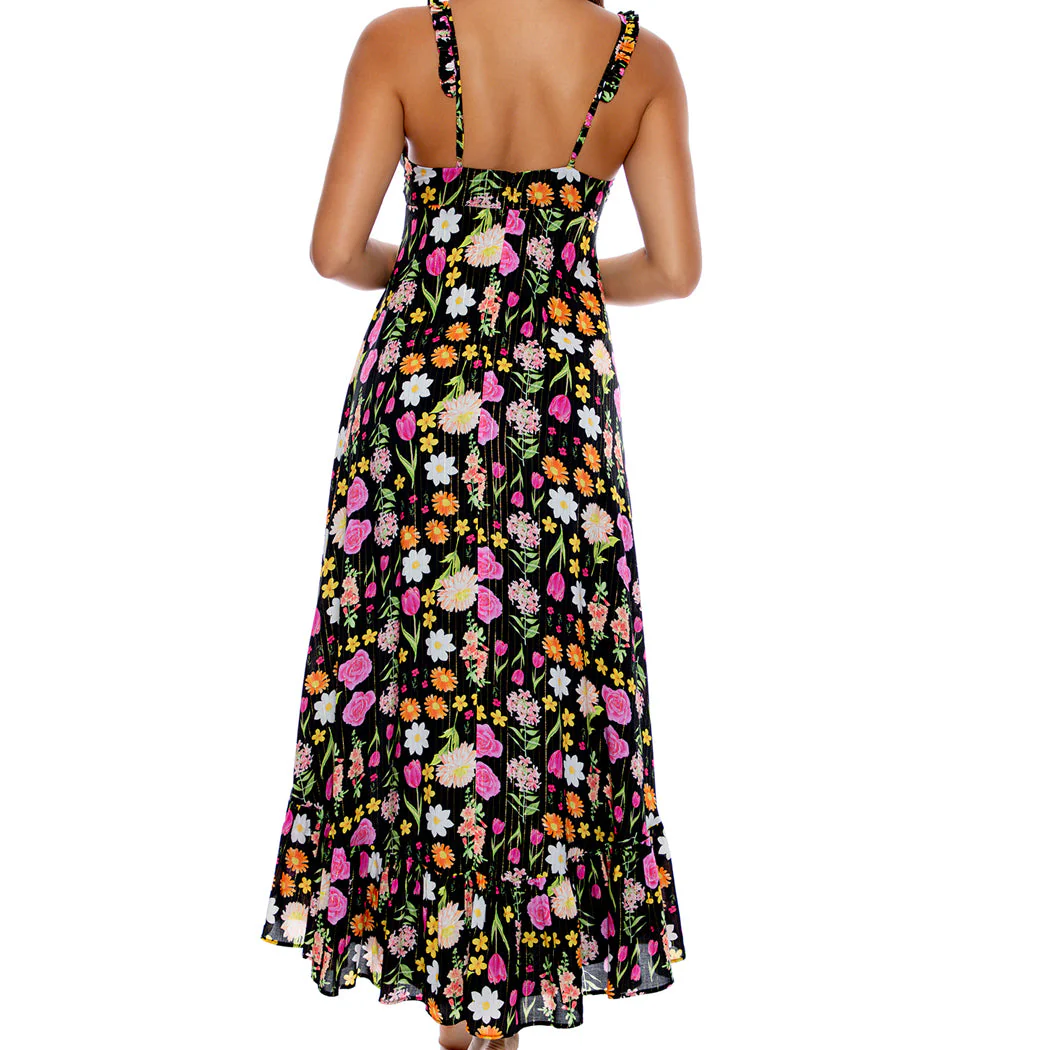 LULI'S SECRET GARDEN - Deep V High Low Dress - Image 2