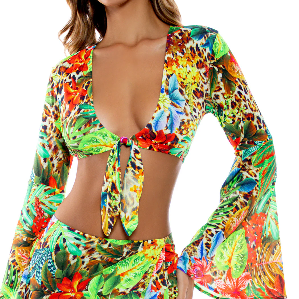 LUSH HORIZONS - Bell Sleeve Crop Top